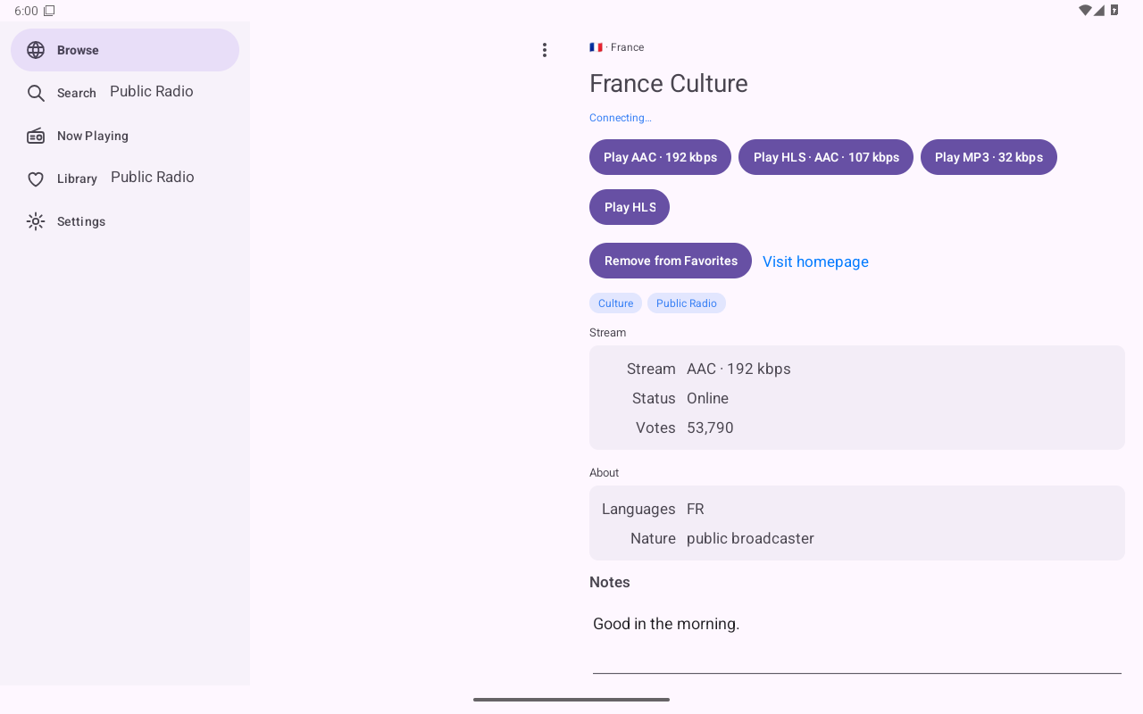 Genres — Android (Material) · Tablet