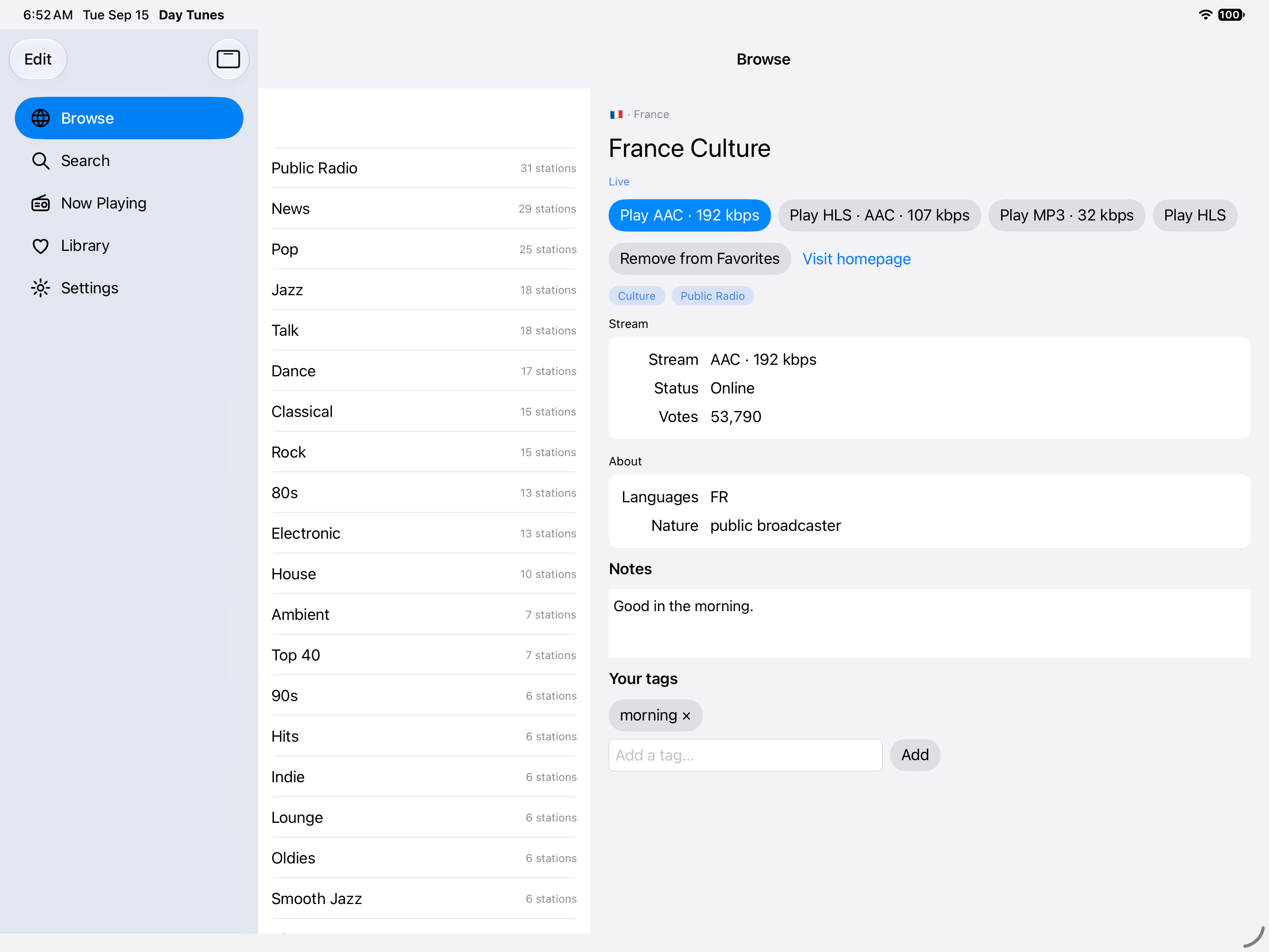 Genres — iOS (UIKit) · iPad