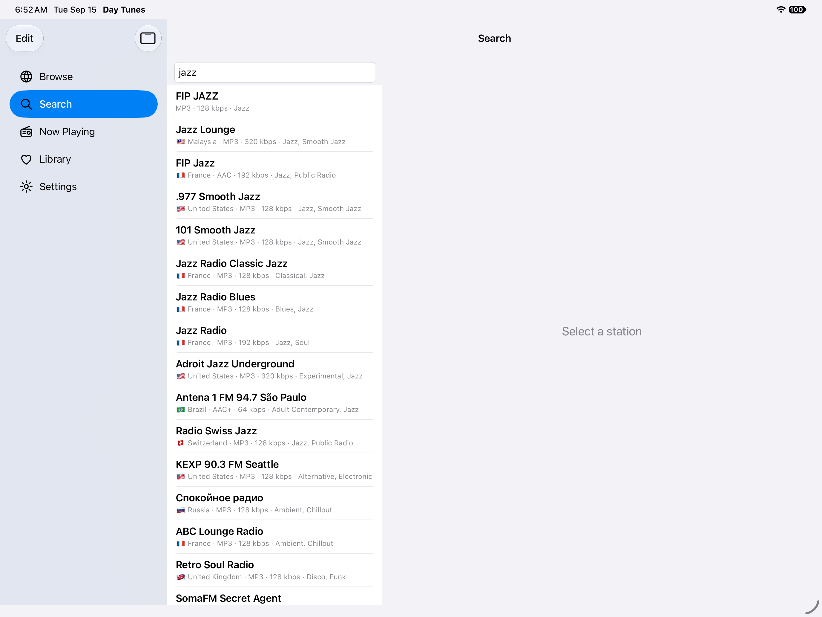 Search — iOS (UIKit) · iPad