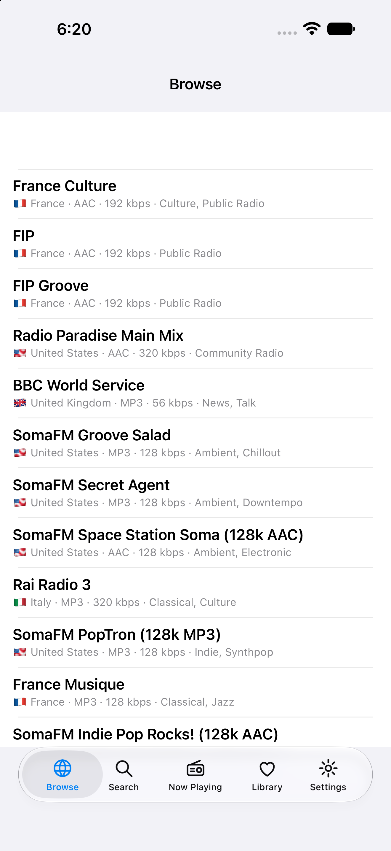 Browse — iOS (UIKit) · iPhone