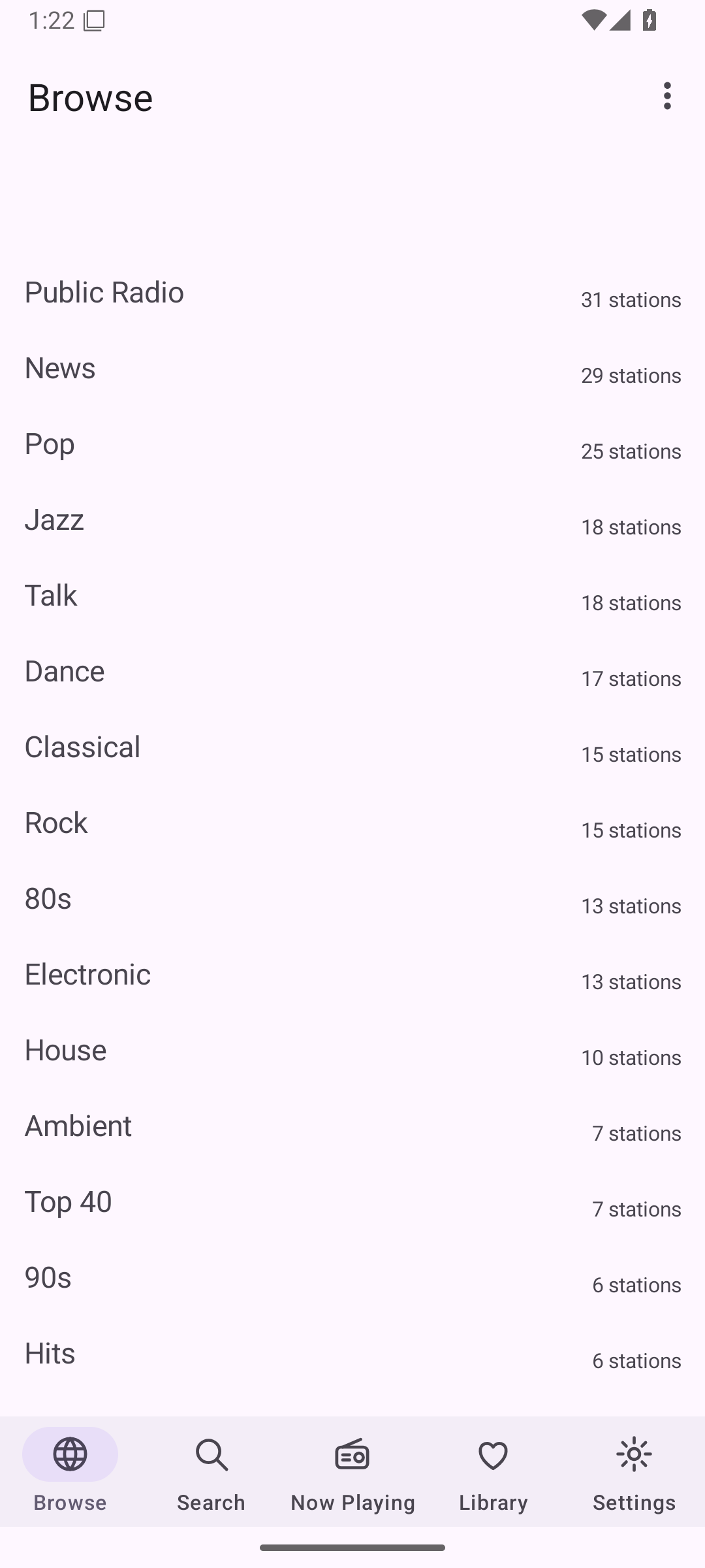 Genres, Android Android