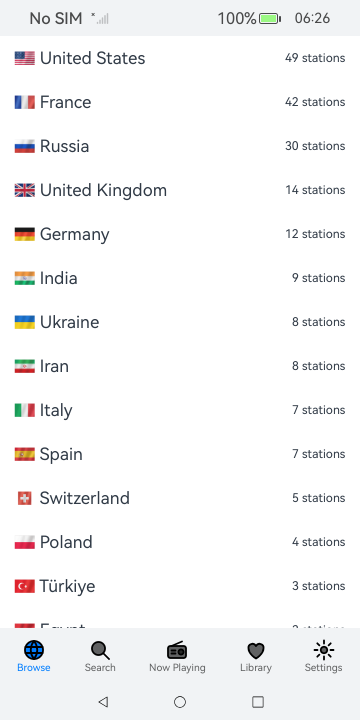Countries, HarmonyOS ArkUI