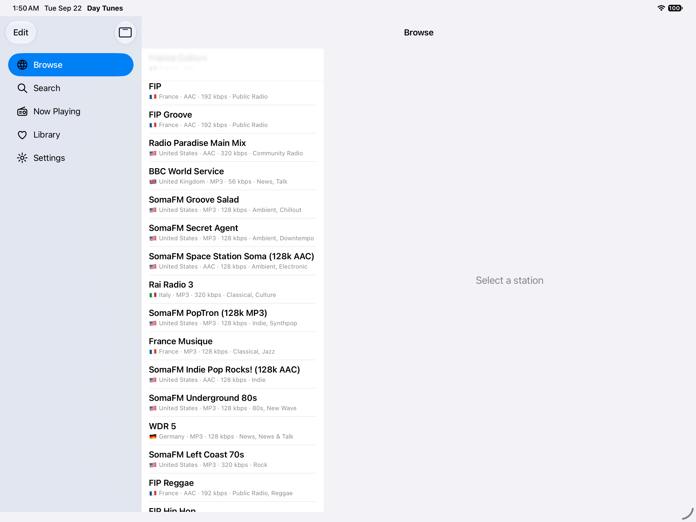 Browse, iOS iPad