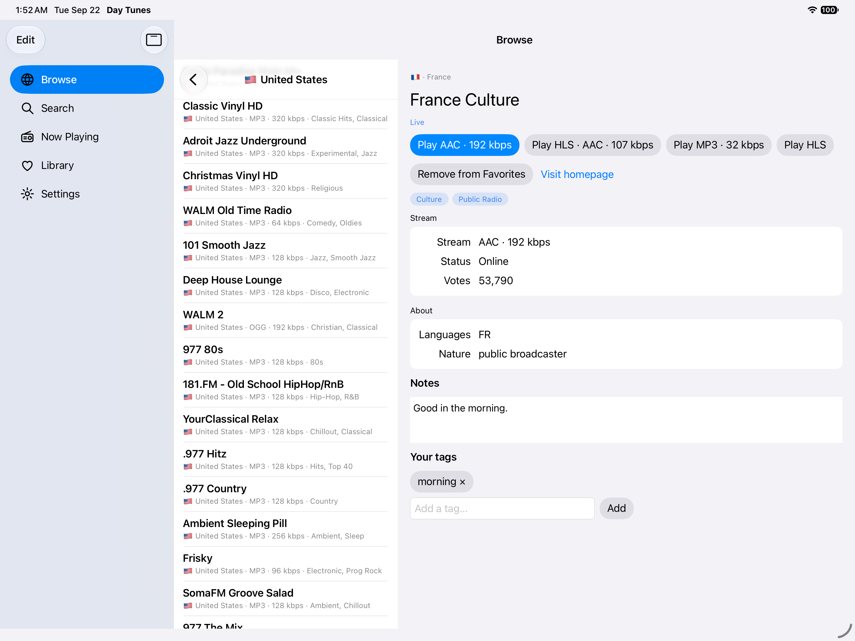 Country, iOS iPad