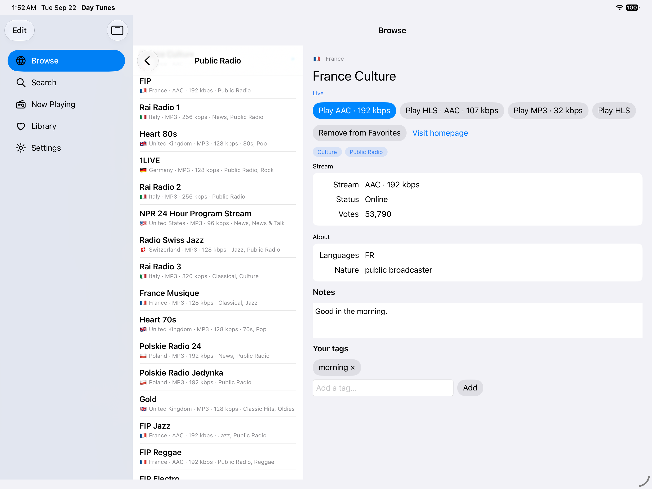 Genre, iOS iPad