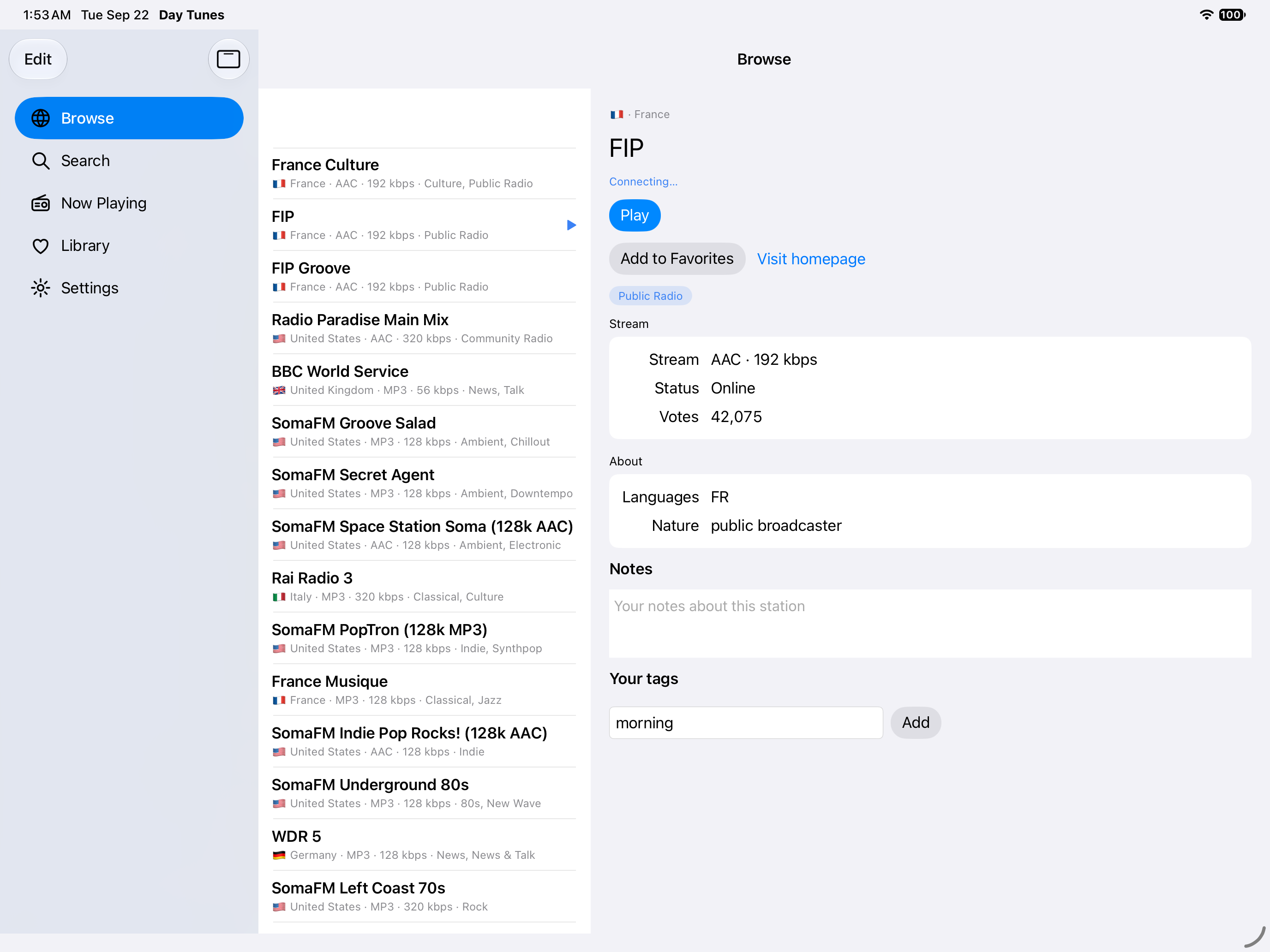 Toolbar, iOS iPad
