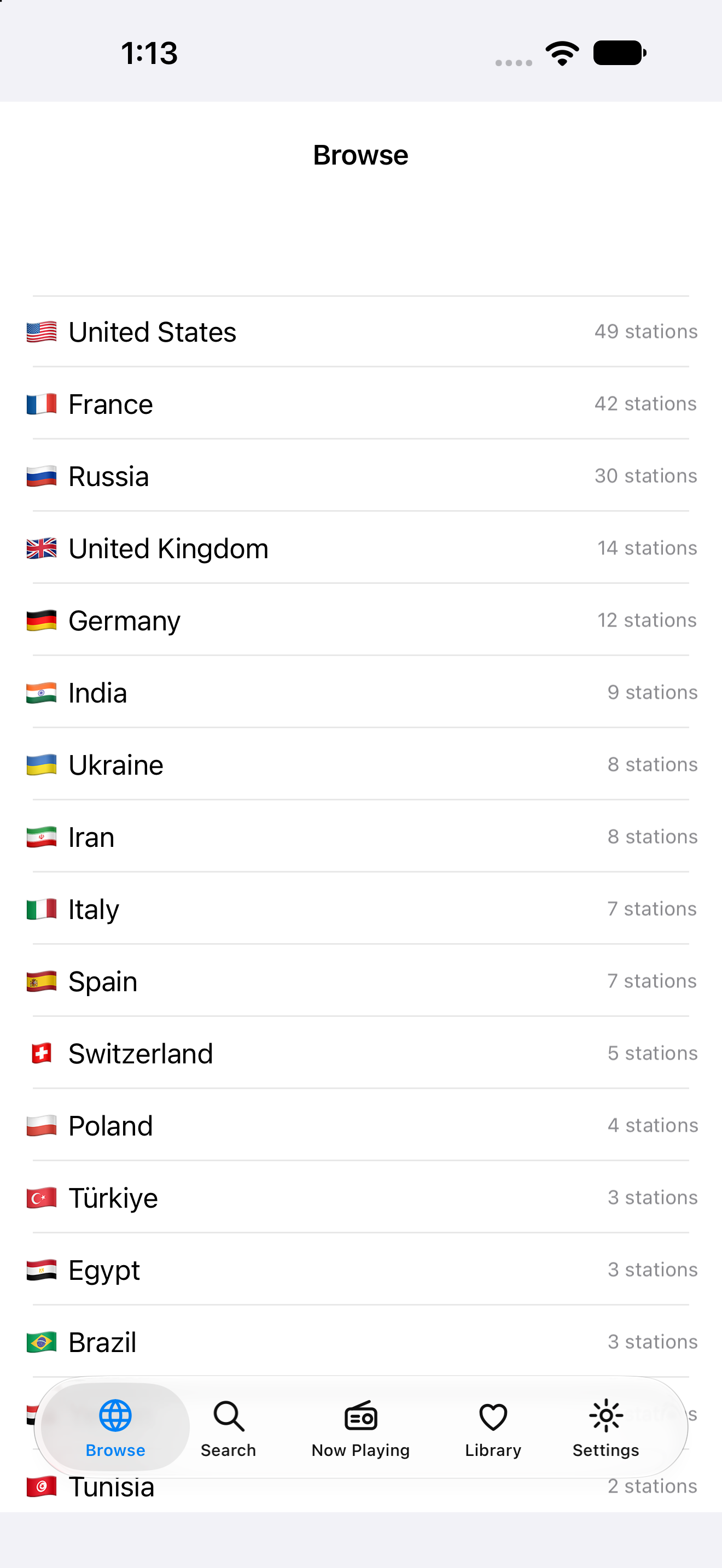 Countries, iOS UIKit