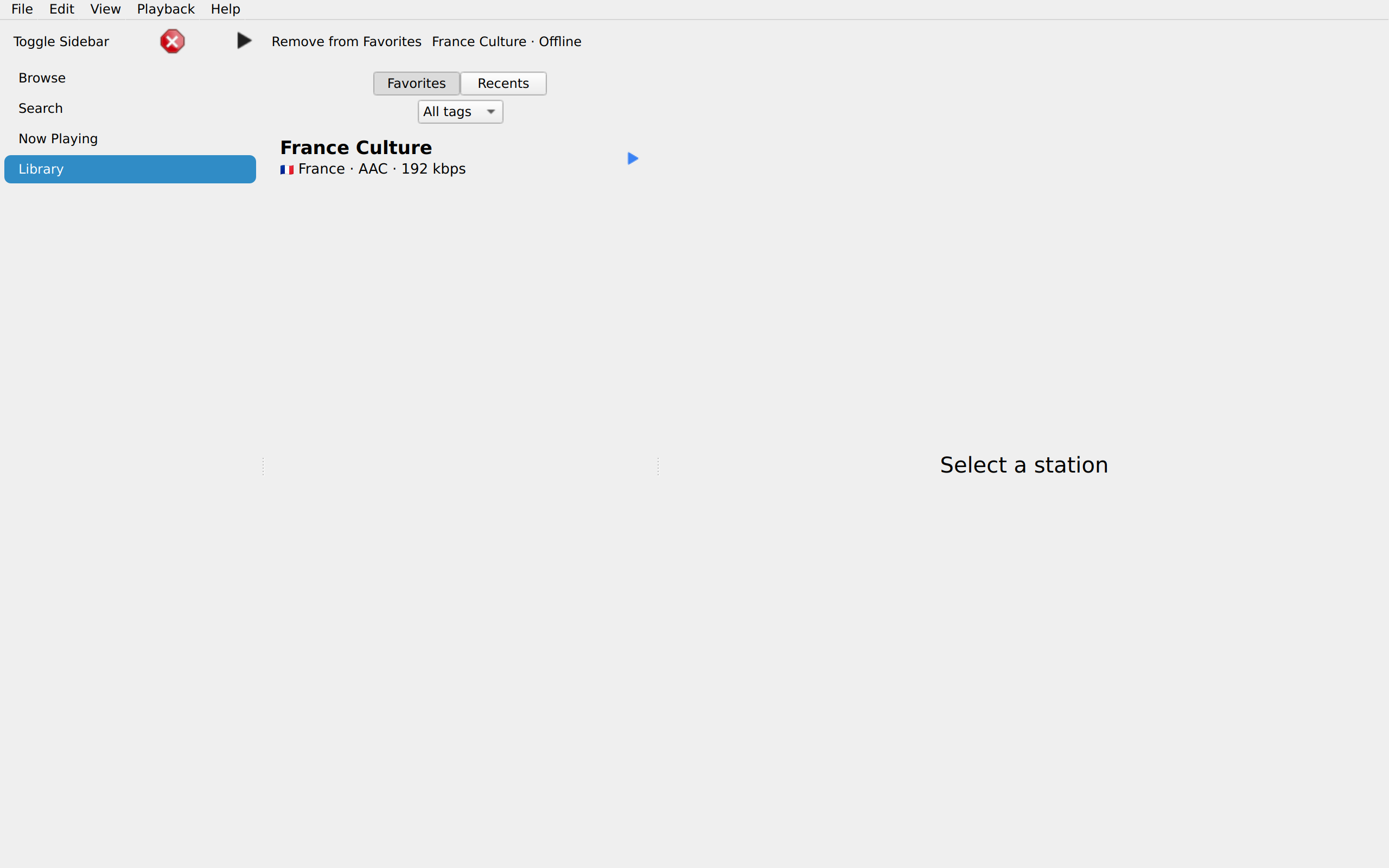 Favorites, Linux Qt 6