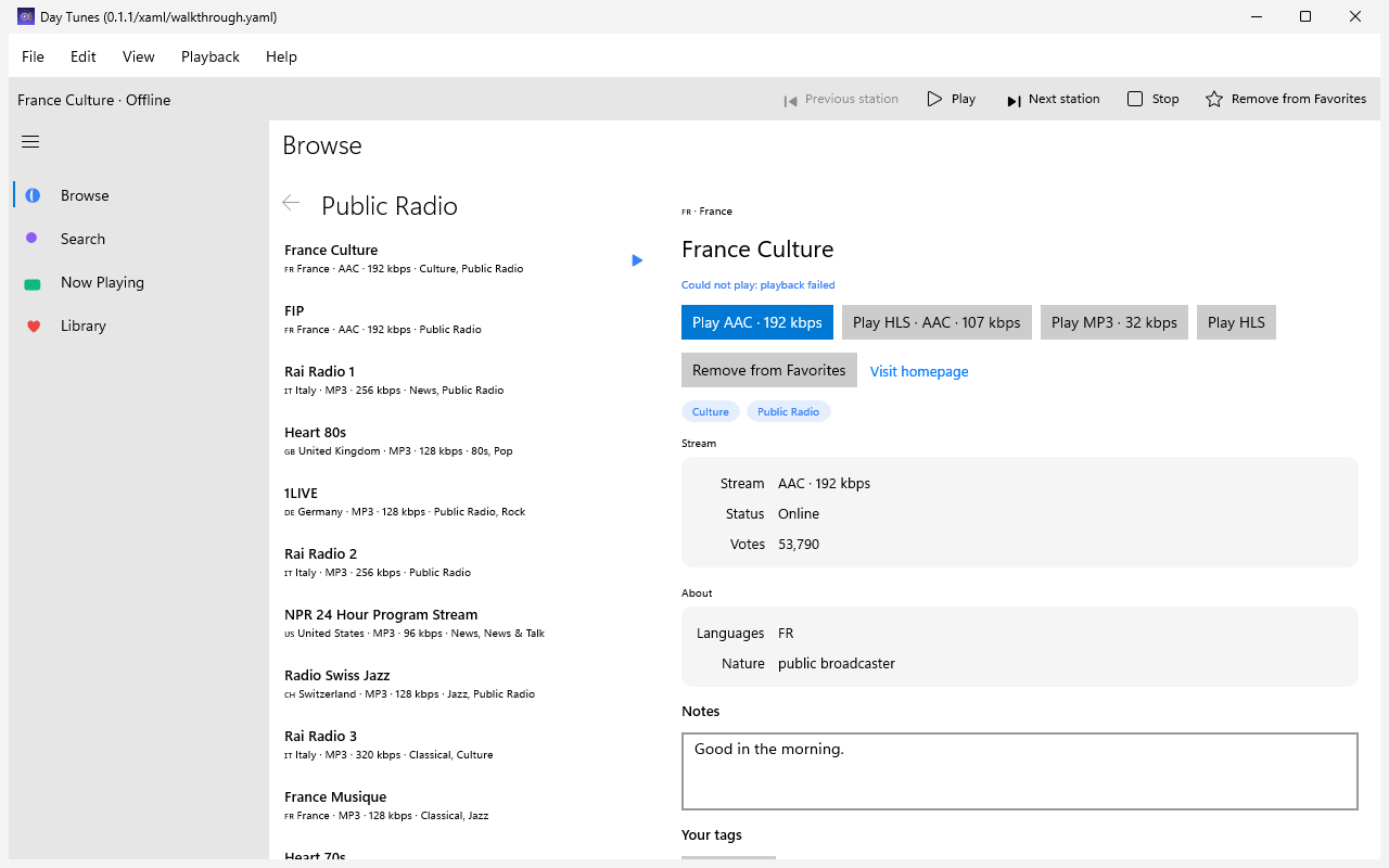 Genre, Windows XAML