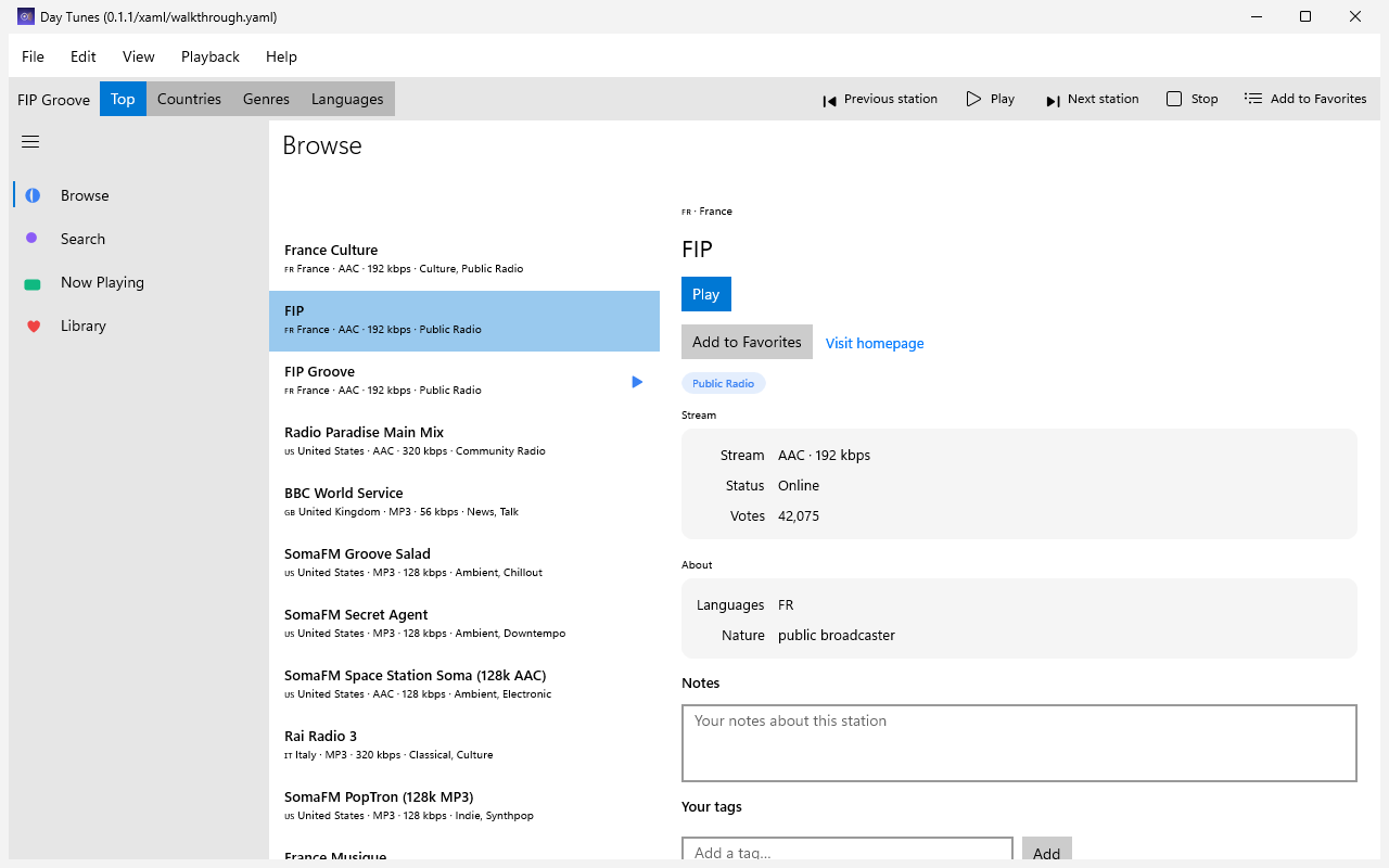 Toolbar, Windows XAML